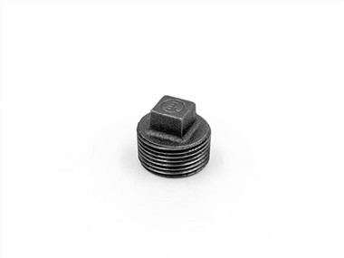 Solid Black Malleable Iron Plain Plug